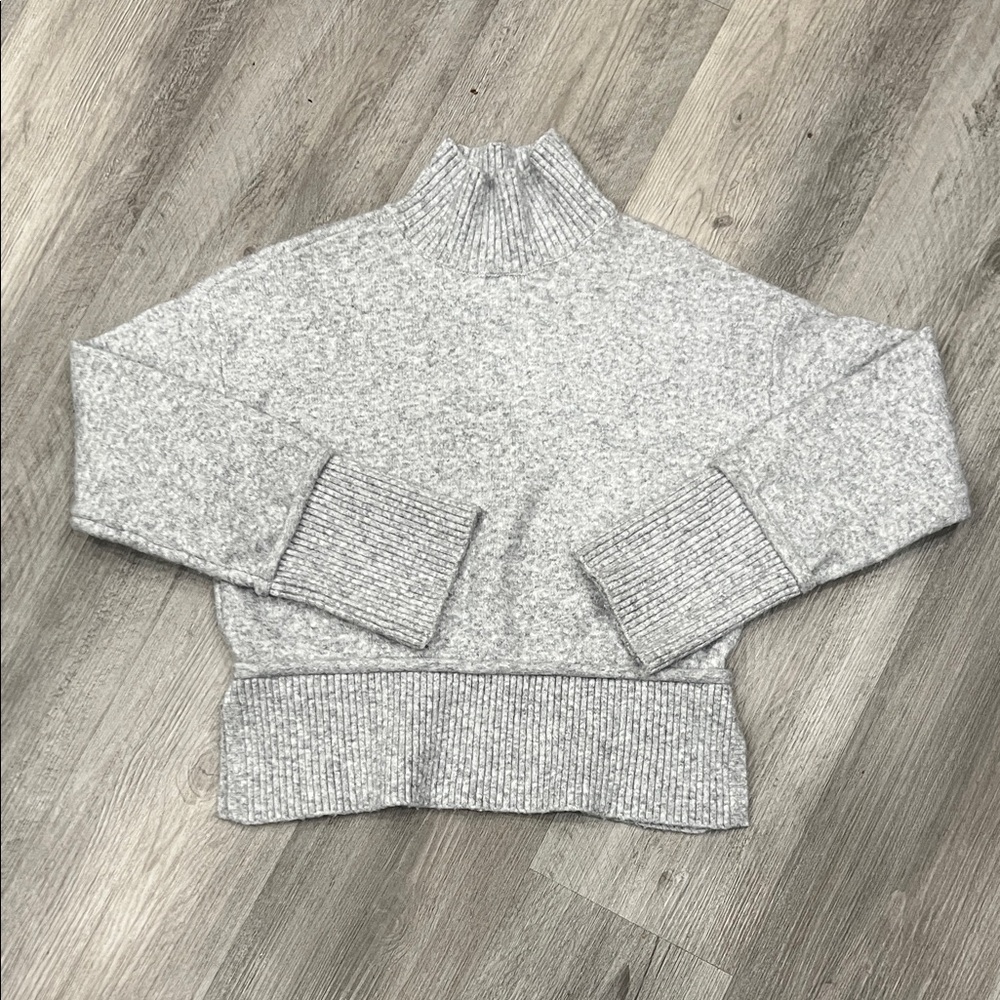 Marled Heather Gray Turtleneck Sweater
